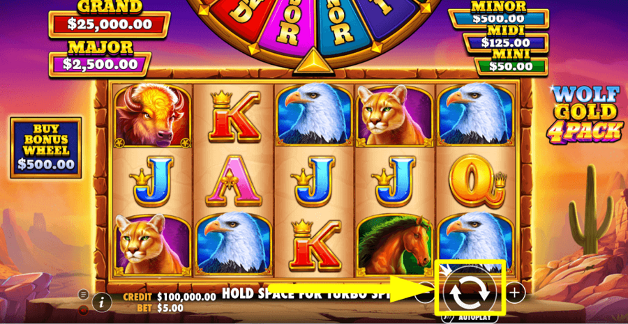 Wolf Gold 4 Pack Spin Button