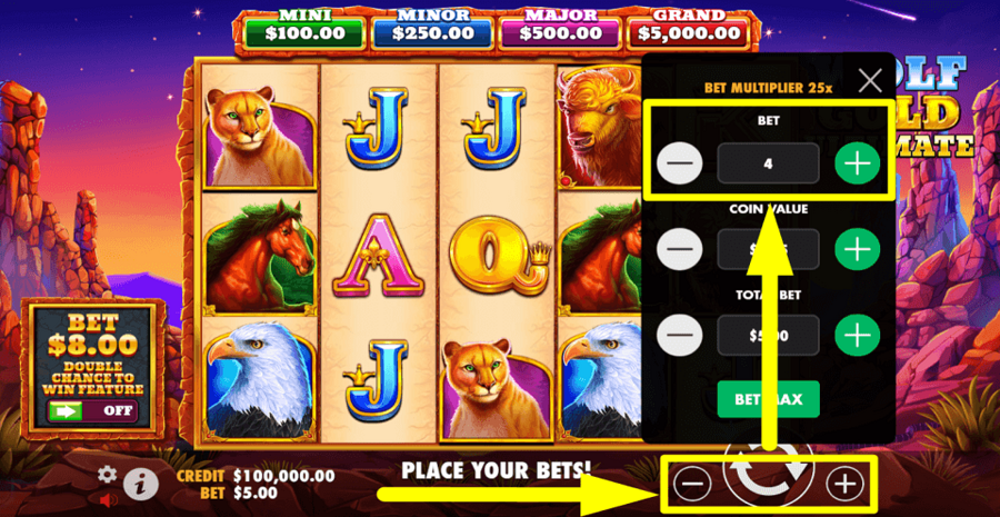 Wolf Gold Ultimate Bet Value