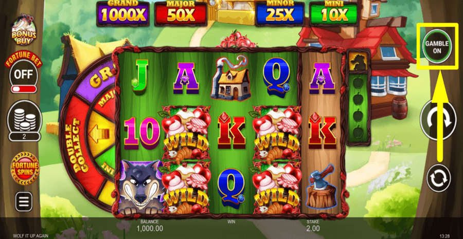 Wolf It Up Again Gamble Feature