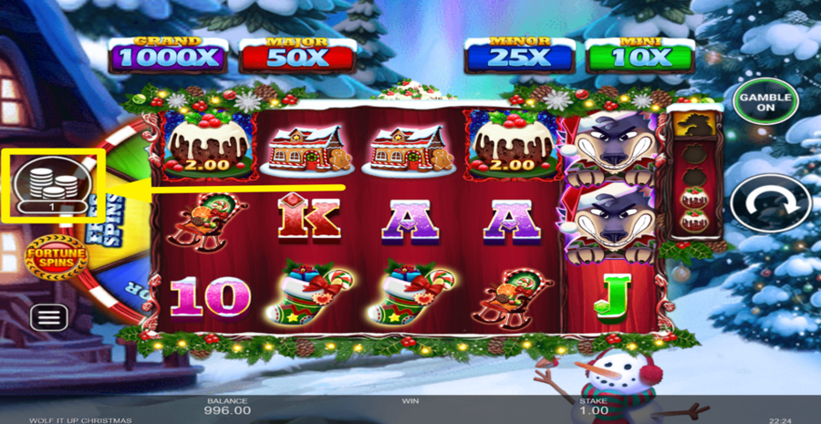 Wolf It Up Christmas Adjust Bet