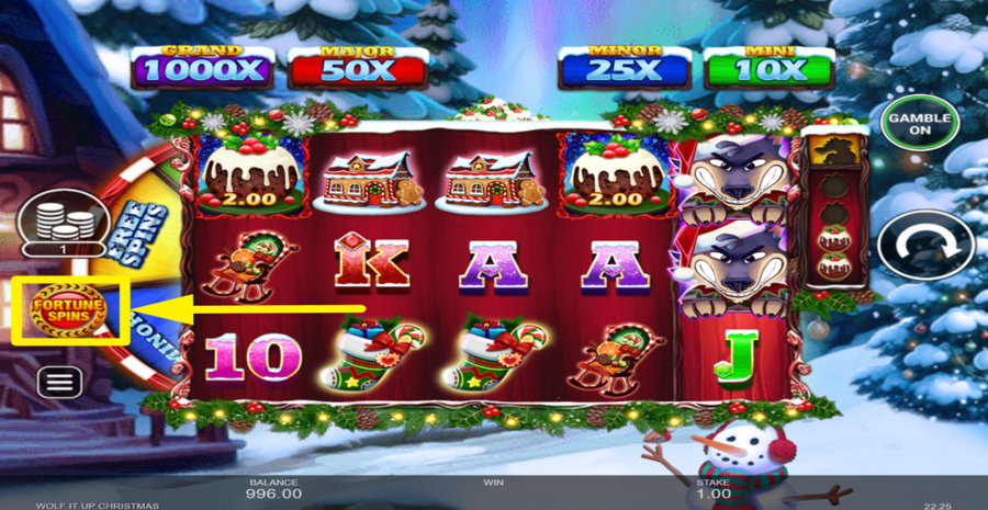 Wolf It Up Christmas Fortune Spins
