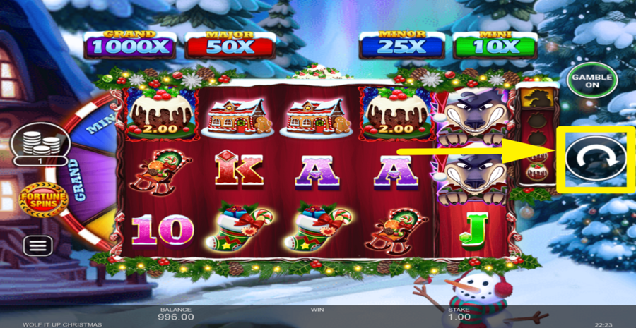 Wolf It Up Christmas Spin Button