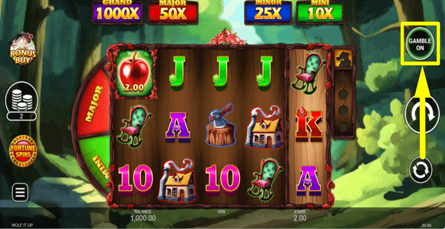Wolf It Up Gamble Feature
