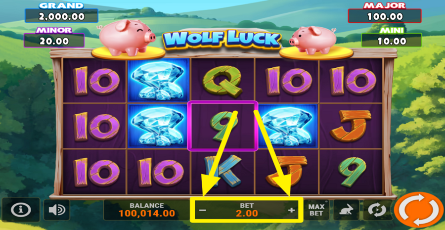 Wolf Luck Adjust Bet
