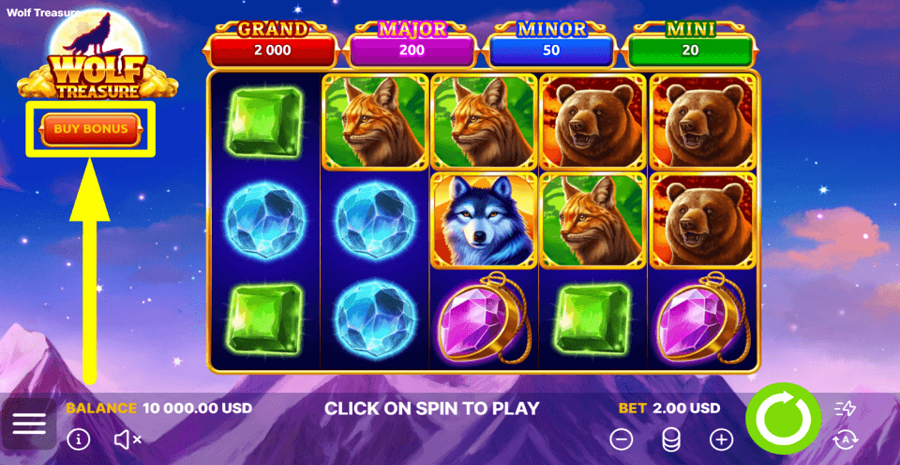 Wolf Treasure Buy Feature
