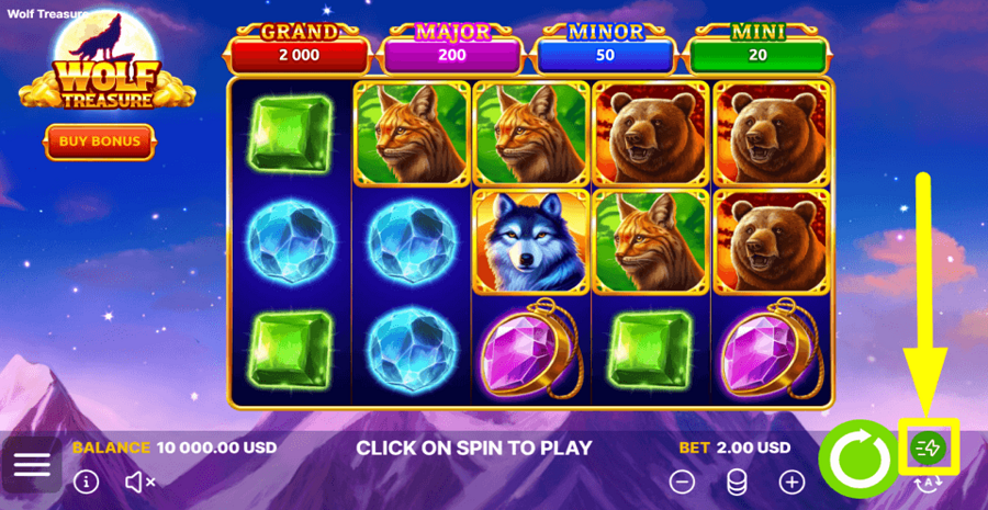 Wolf Treasure Turbo Feature