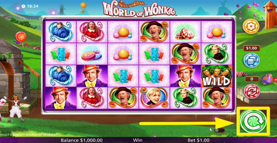 World Of Wonka Spin Button