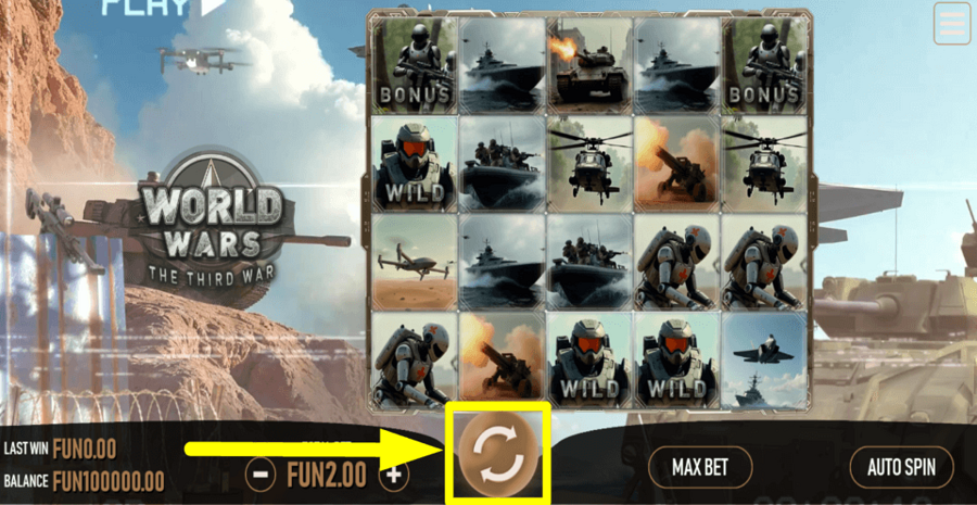 World Wars The Third War Spin Button