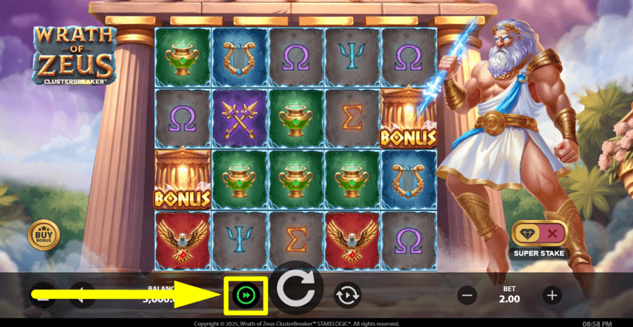 Wrath Of Zeus Clusterbreaker Turbo Feature