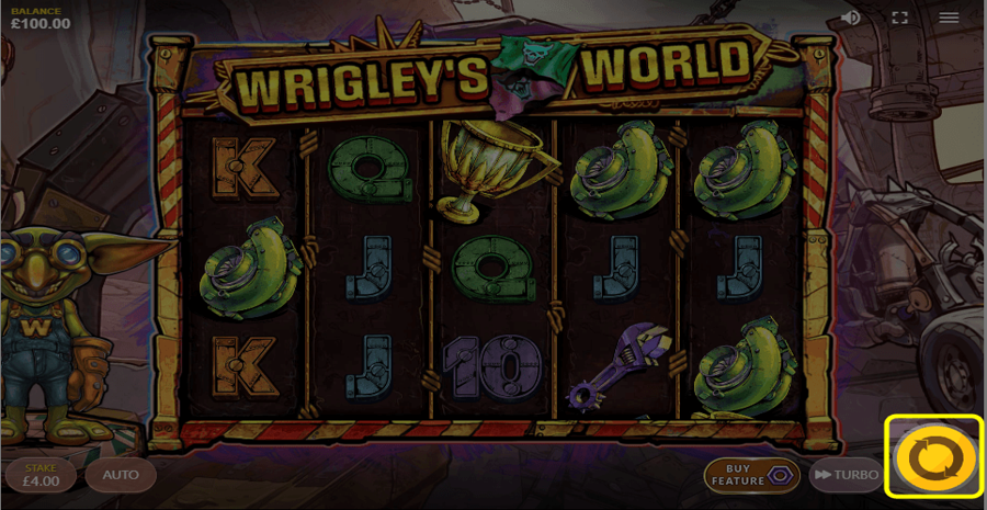 Wrigleys World Spin Button