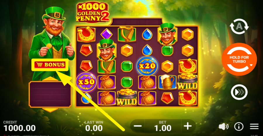 x1000 Golden Penny 2 Buy Bonus