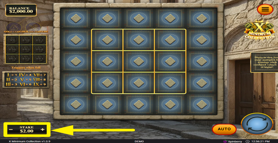 X Minimum Collection Adjust Bet