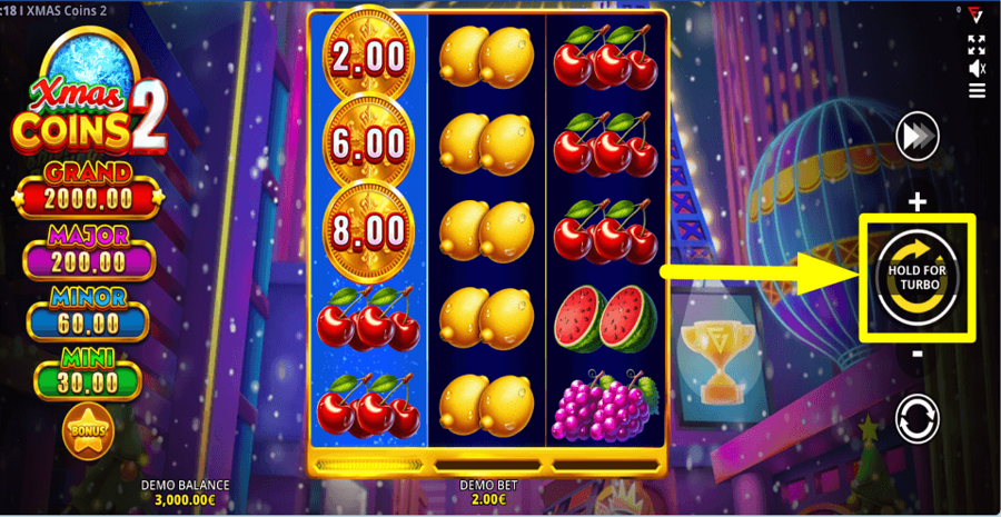 Xmas Coins 2 Ultimate Running Wins Spin Button