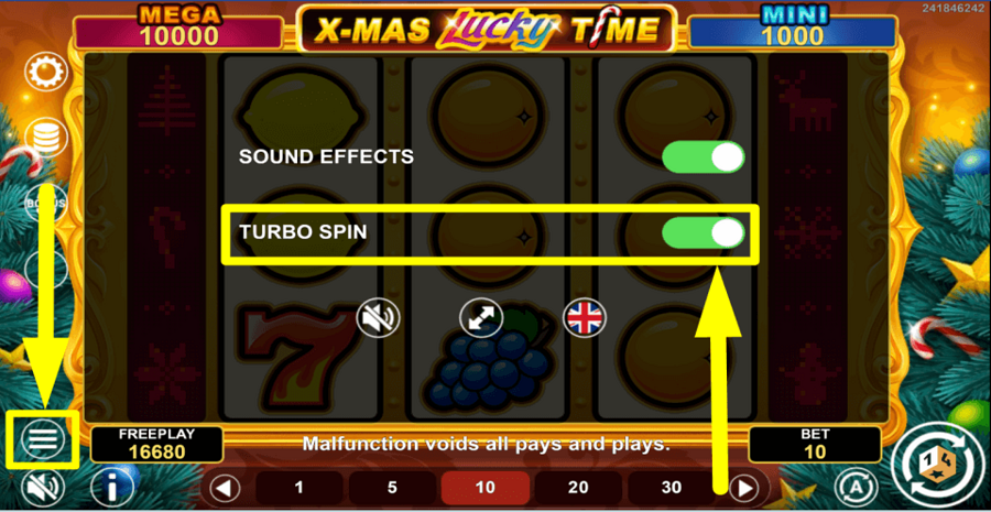 Xmas Lucky Time Hold And Win Turbo Feature