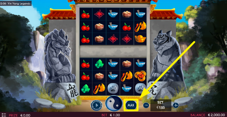 Yin Yang Legends Maximum Bet