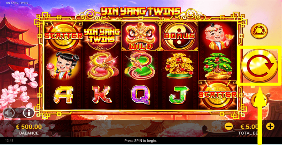 Yin Yang Wild Twins Spin Button