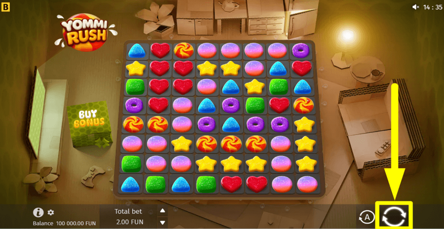 Yommi Rush Spin Button