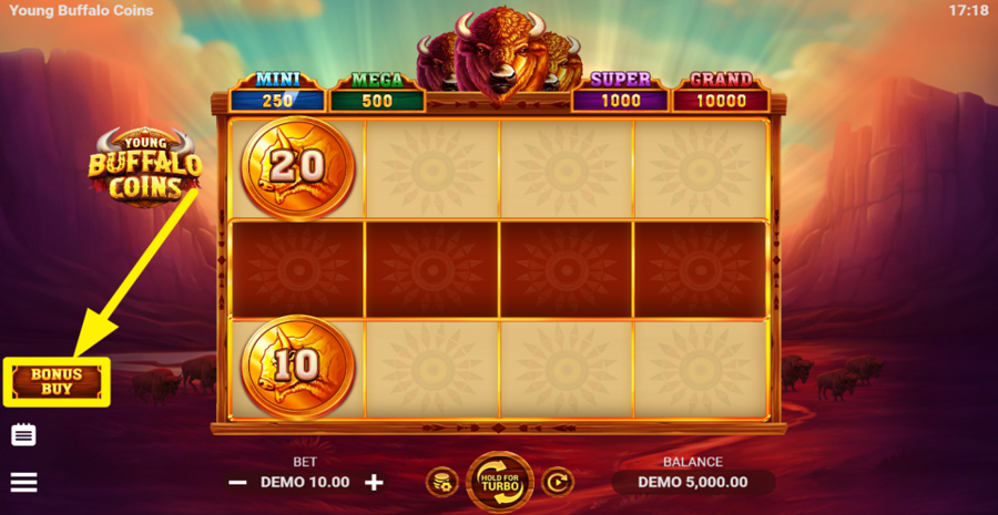 Young Buffalo Coins Buy Bonus