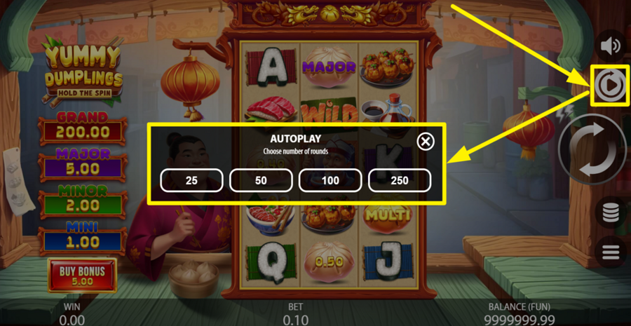 Yummy Dumplings Hold The Spin Autoplay