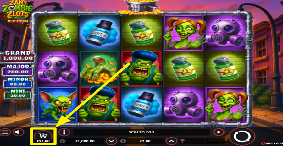 Zany Zombie Zlots Hold And Win Buy Bonus