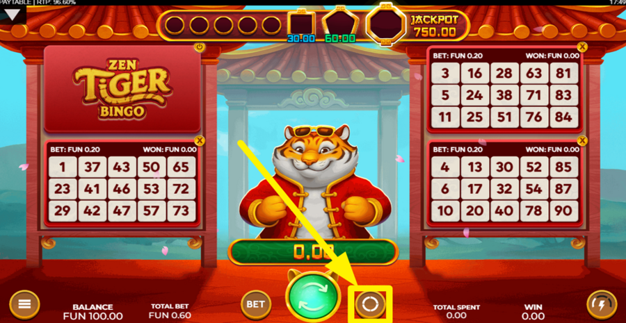 Zen Tiger Bingo Autoplay