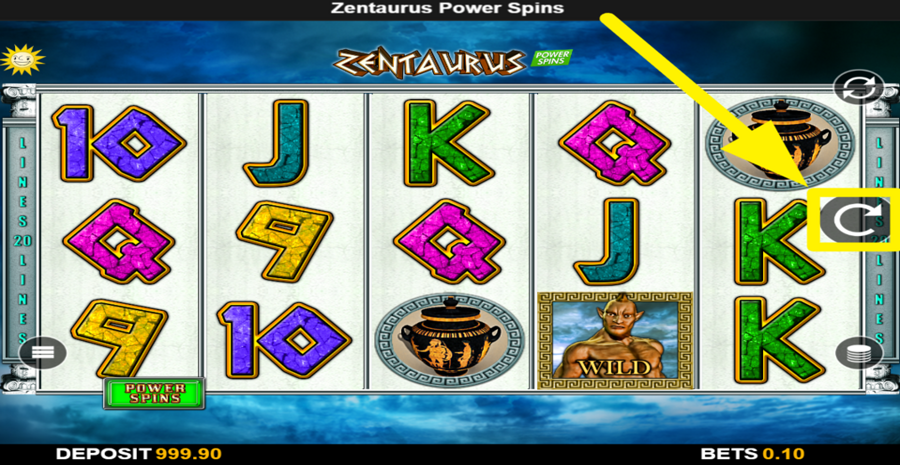 Zentaurus Power Spins Spin Button