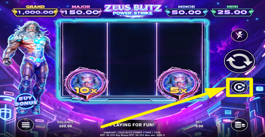 Zeus Blitz Power Strike Autoplay