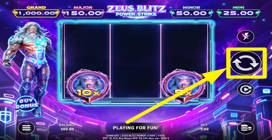 Zeus Blitz Power Strike Spin