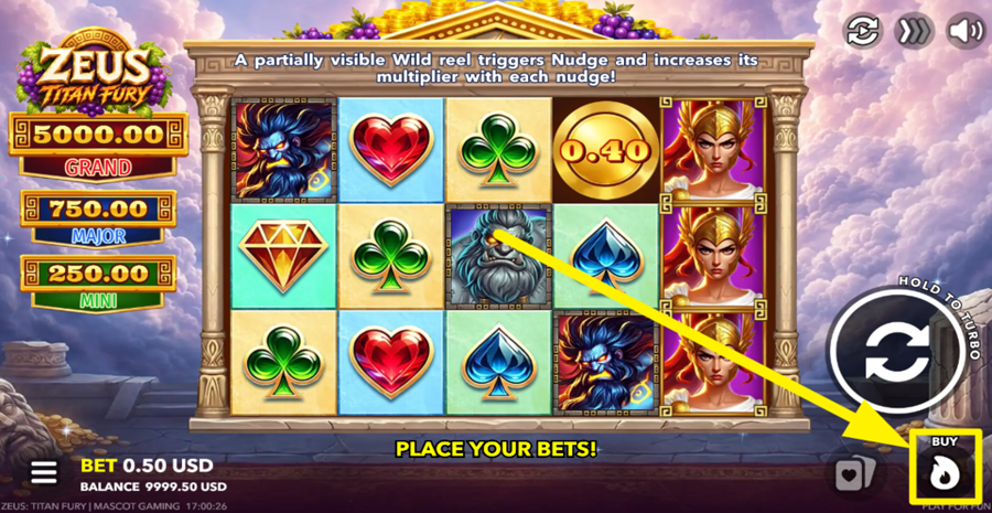 Zeus Titan Fury Hold And Win Buy Bonus