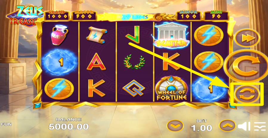 Zeus Treasures Autoplay