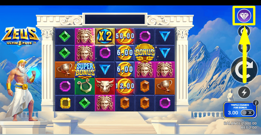 Zeus ultim8 Pays Buy Feature