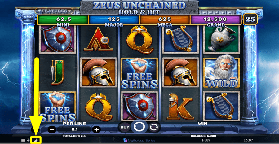 Zeus Unchained Turbo Feature