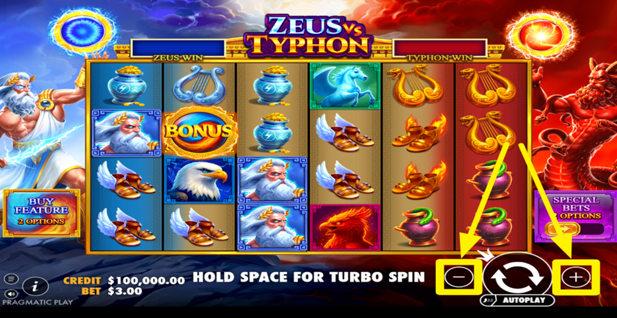 Zeus Vs Typhon Adjust Bet