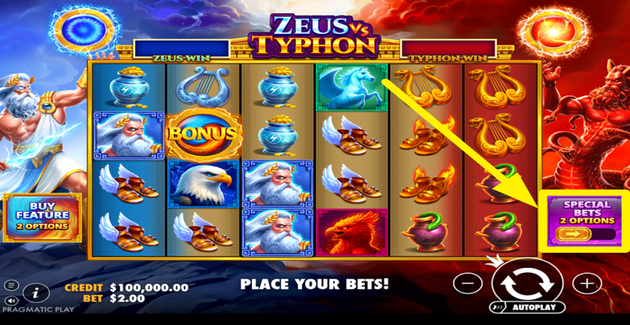 Zeus Vs Typhon Special Bets