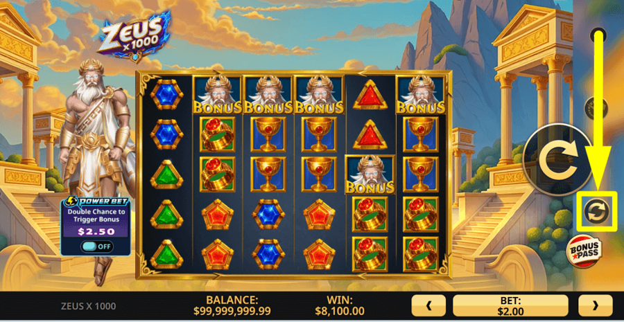 Zeus X 1000 Autoplay Feature