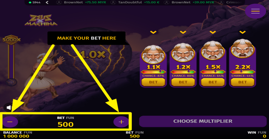 Zeus X Machina Adjust Bet