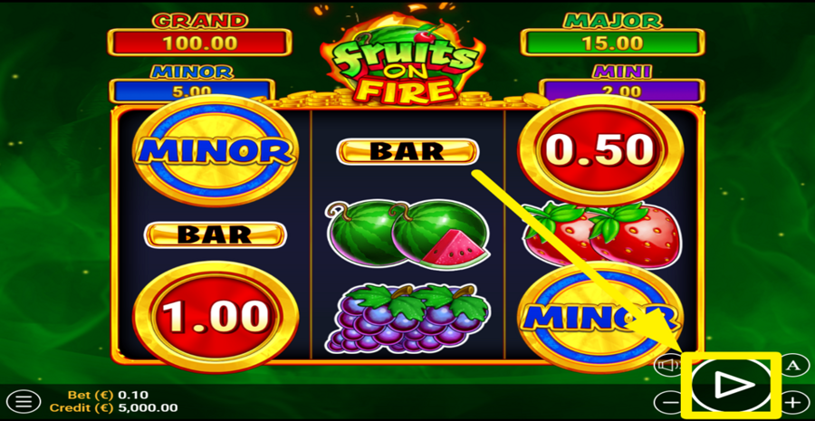 Zeusplay Fruits On Fire Spin