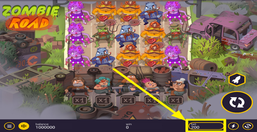 Zombie Road Adjust Bet