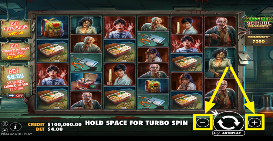 Zombie School Megaways Adjust Bet