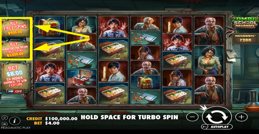 Zombie School Megaways Buy Bonus