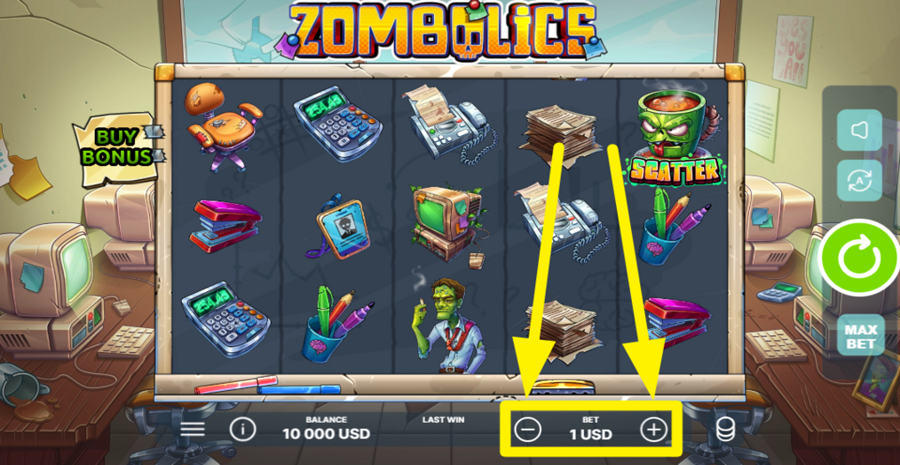 Zombolics Adjust Bet