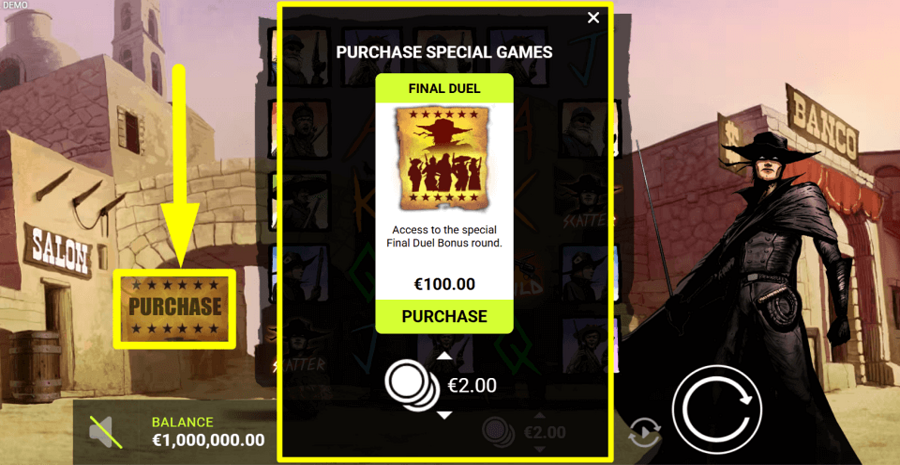 Zorro Final Duel Purchase Feature