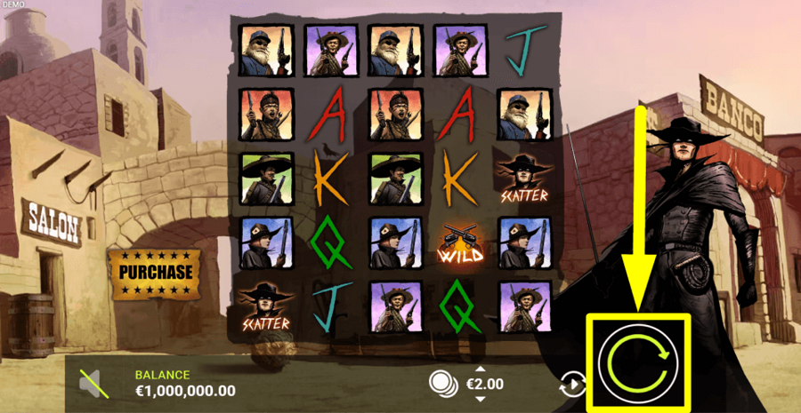 Zorro Final Duel Spin Button