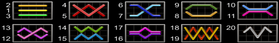 20 glossy hot golden coins link paylines