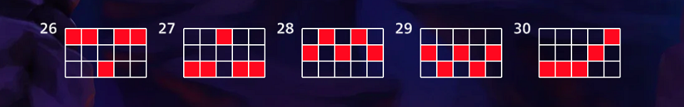 hot hot blazing lock payline 6