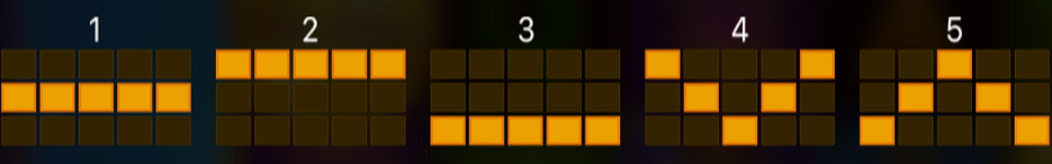 luxor gold hold and win paylines 1