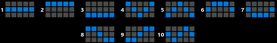 shiny fruity 10 lines super stacked payline