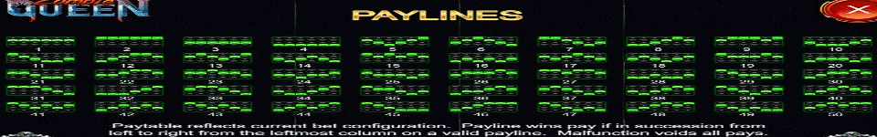 zombie queen paylines