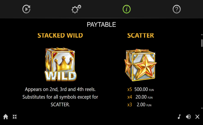 100 art of gold dice edition paytable 1