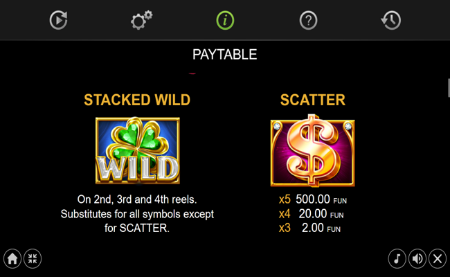 100 art of gold paytable 1